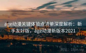 age动漫关键体验点清单深度解析：新手友好版，age动漫新版本2021