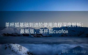 茶杯狐基础到进阶使用流程深度解析：最新版，茶杯狐cuofox